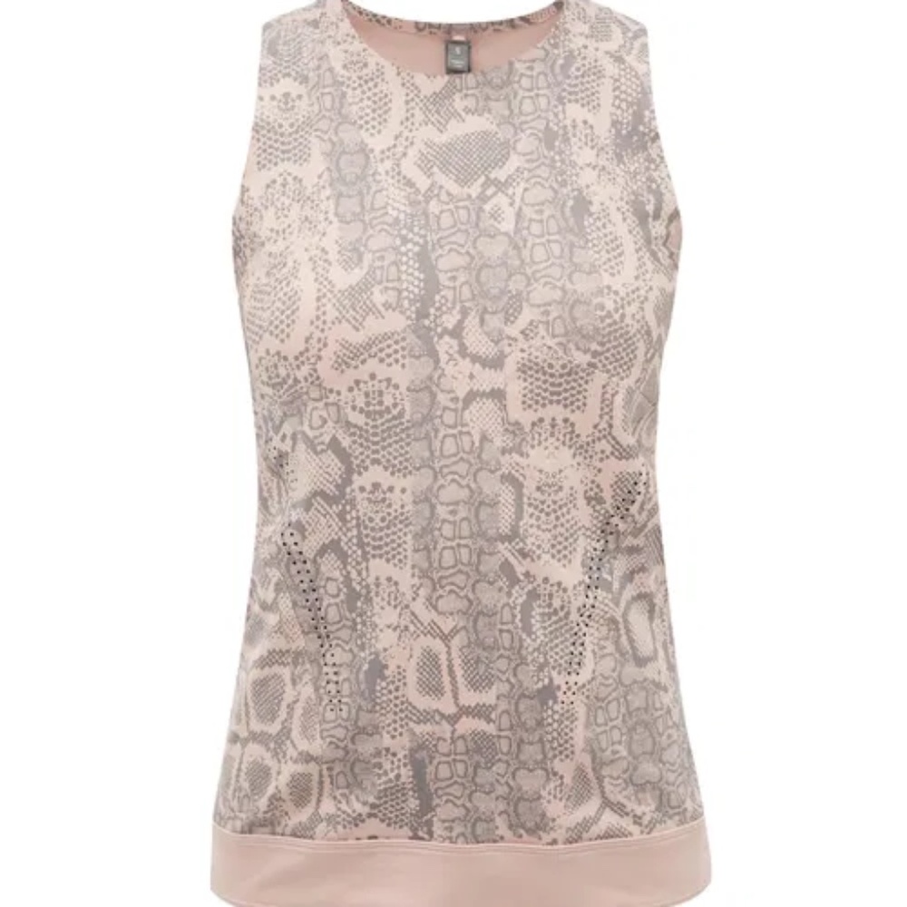 Adidas by Stella McCartney Snake-Print Stretch-Technical Blend Tank Top